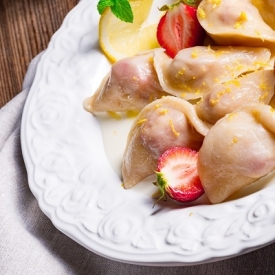 Ravioli mit Erdbeer Mascarpone Füllung - Engel Premiumfrost