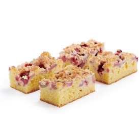 Rhabarber Erdbeer Blechkuchen, vorgeschnitten - Pfalzgraf Konditorei GmbH